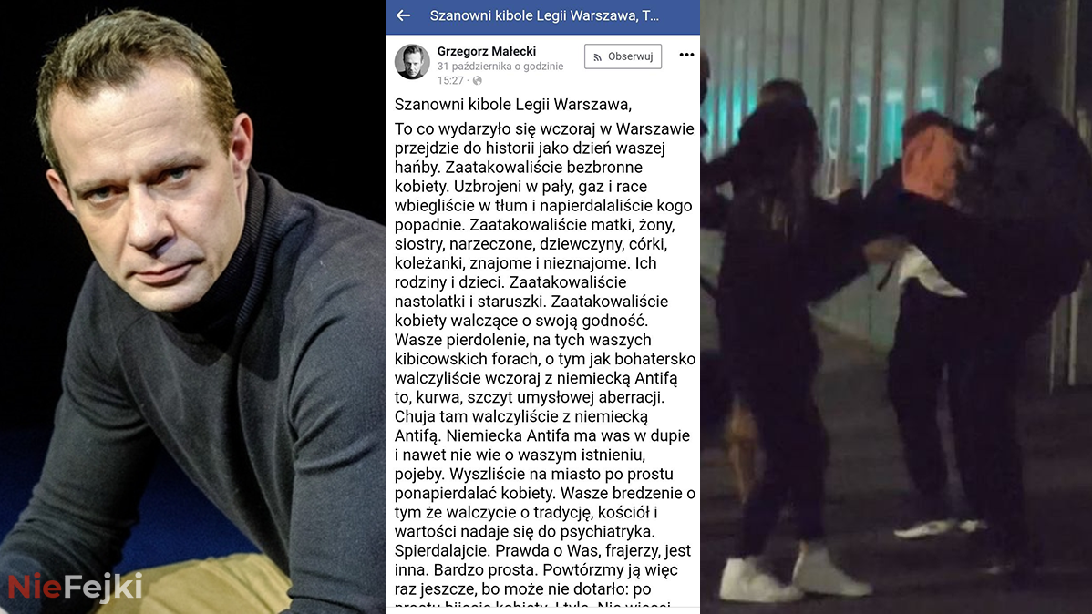 Małecki wulgarnie masakruje kibiców Legii Warszawa!